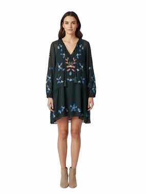 A Beautiful Soul Bohemian Sheer Embroidered Flowy Bottom Dress